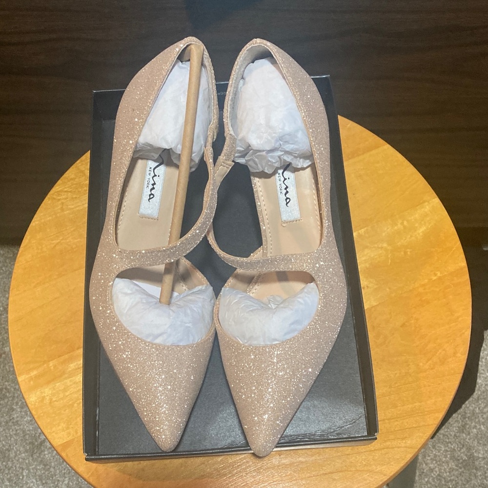 Nina Glittering Beige Heels